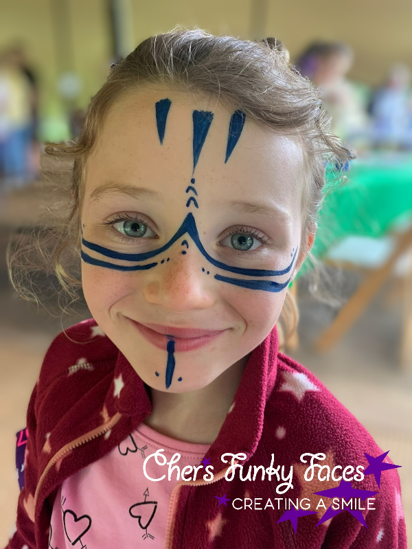 celtic design face paint by andrea funky punky chers funky faces
