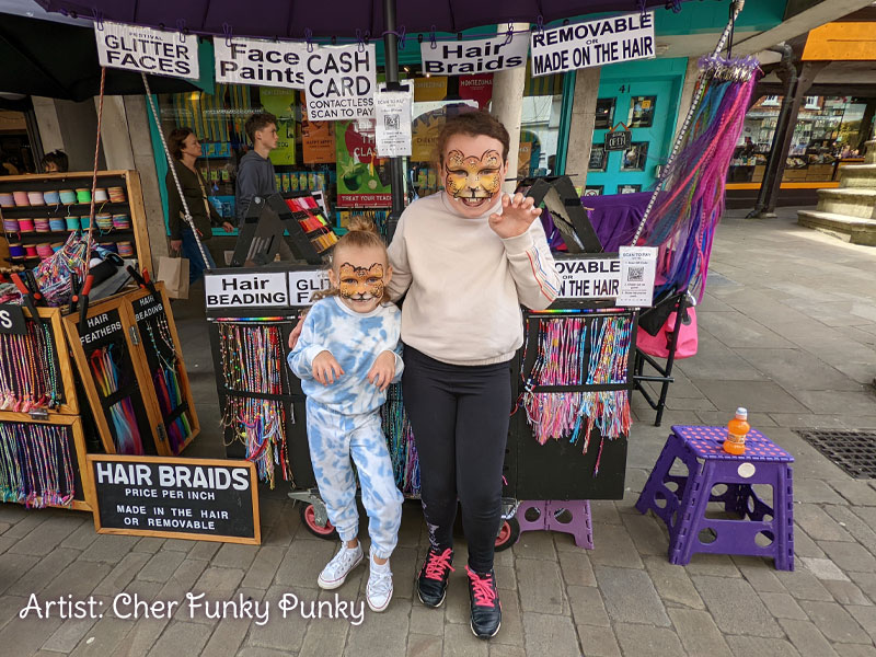 Leopards-by-Cher-Funky-Punky-at-Winchester-Hat-Fair-Chers-Funky-Faces