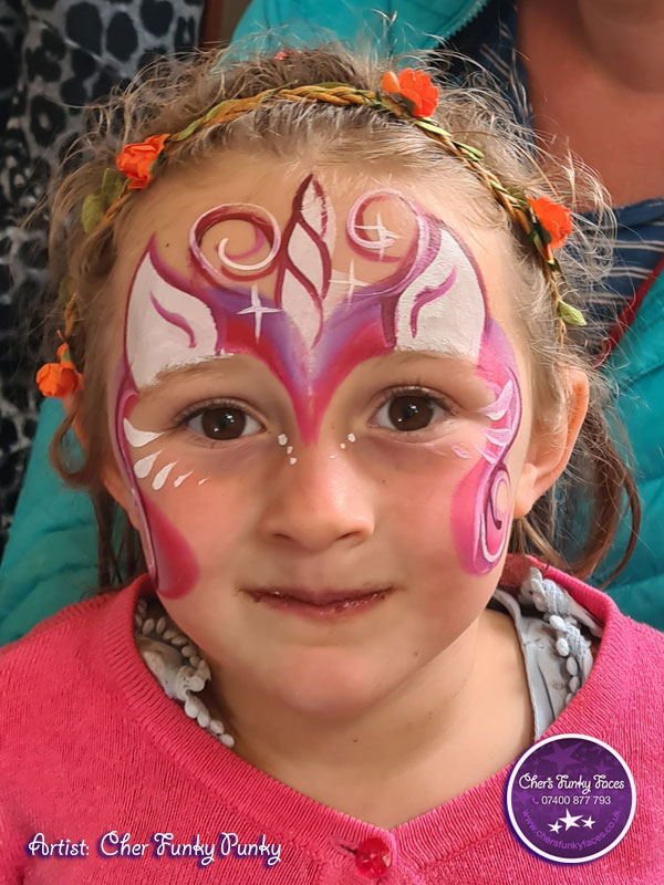 pink unicorn face paint