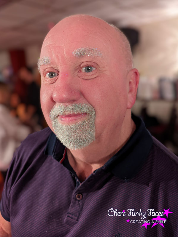 Silver-glitter-beard-and-eyebrows-by-chers-funky-faces-glitter-bar