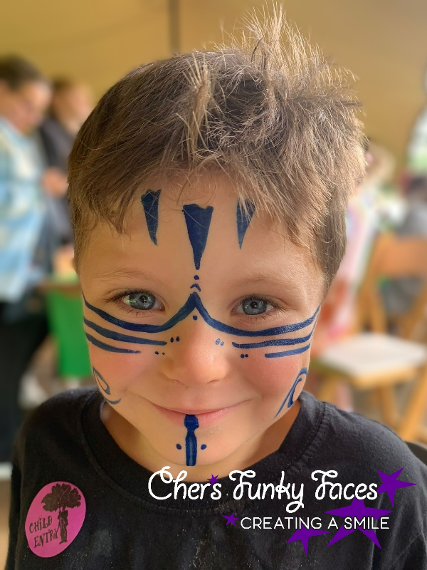 celtic design face paint by andrea funky punky chers funky faces