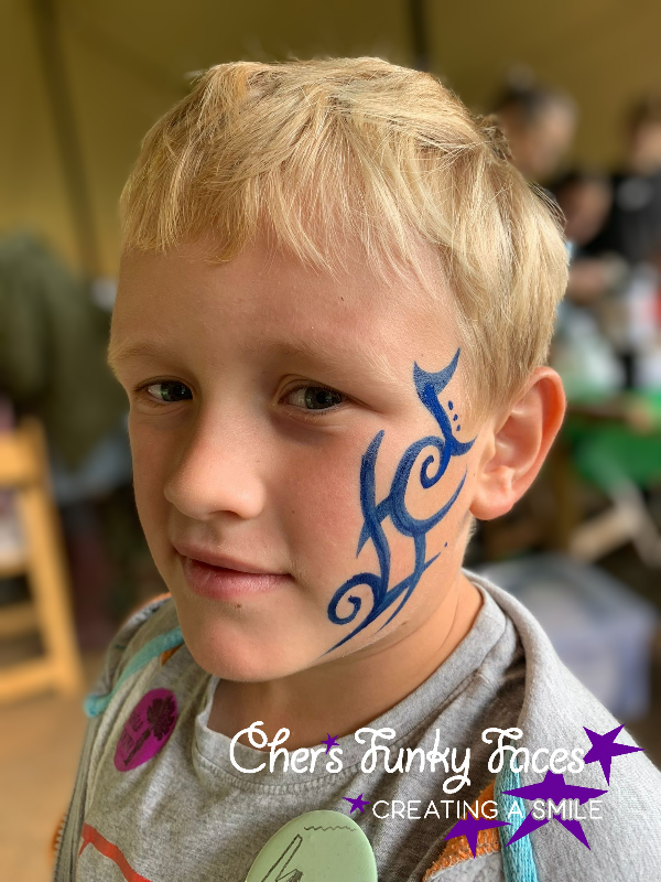 celtic design face paint by andrea funky punky chers funky faces