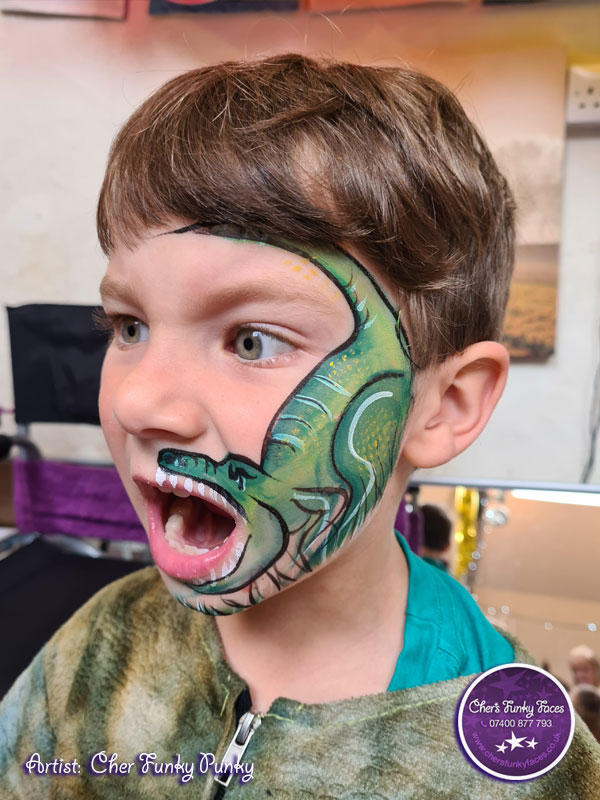 dinosaur face paint