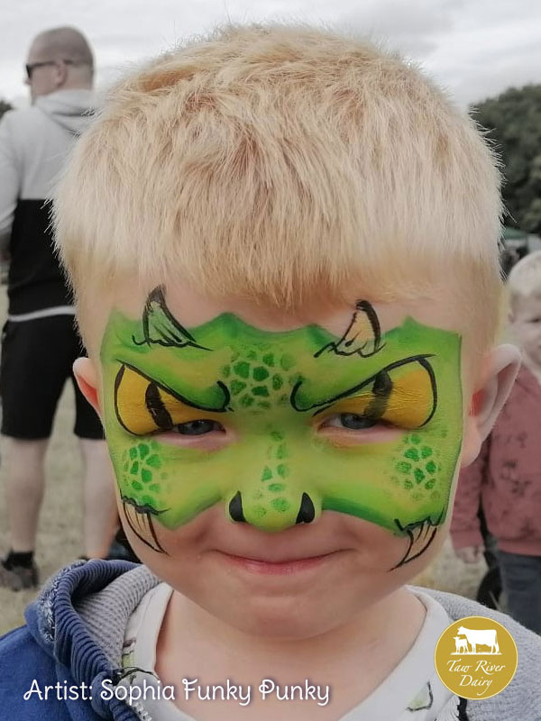 Monster-with-horns-t-by-Sophia-Funky-Punky-at-Taw-River-Dairy-Chers-Funky-Faces