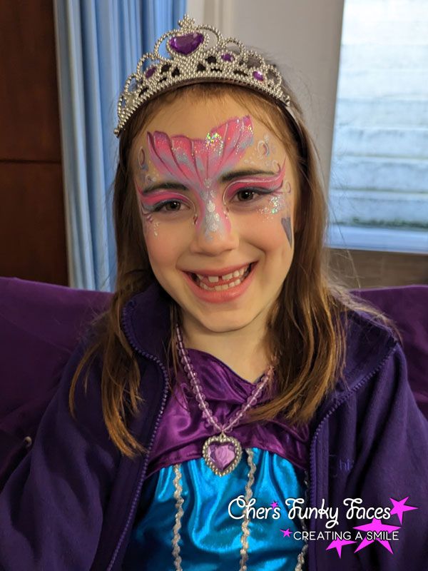 Very Happy mermaid face paint greek festival