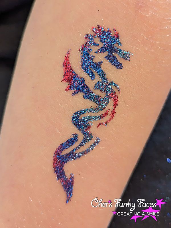 Dragon glitter tattoos