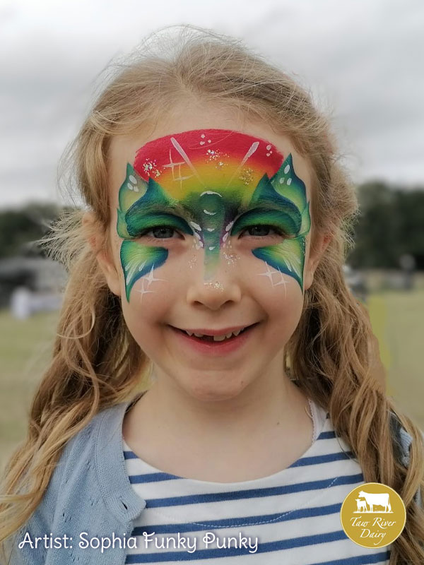 Green Butterfly by Sophia Funky Punky at Taw River Dairy Open Day Cher's Funky Faces