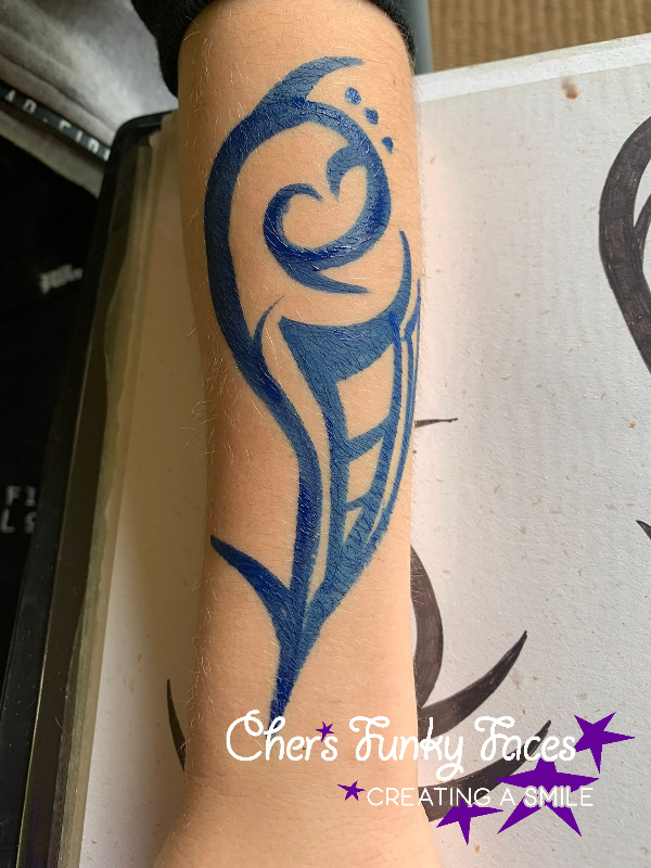 celtic design face paint by andrea funky punky chers funky faces