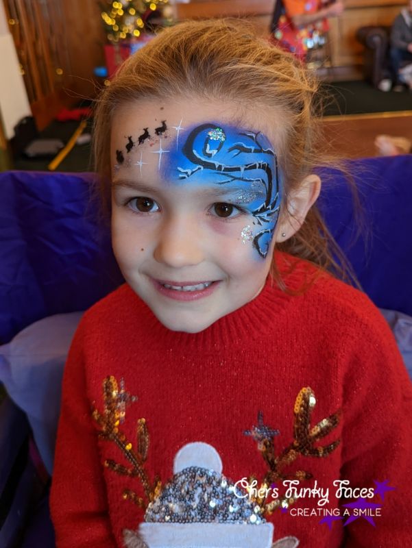 Christmas theme Face paint 29 Commando Family Christmas Cher_s Funky Faces .jpg