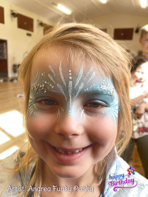 Princess face paint by andrea funky punky chers funky faces