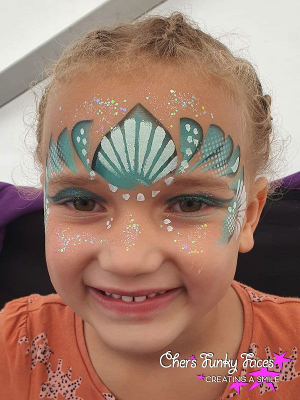mermaid face paint chers funky faces big blue splash judy funky punky