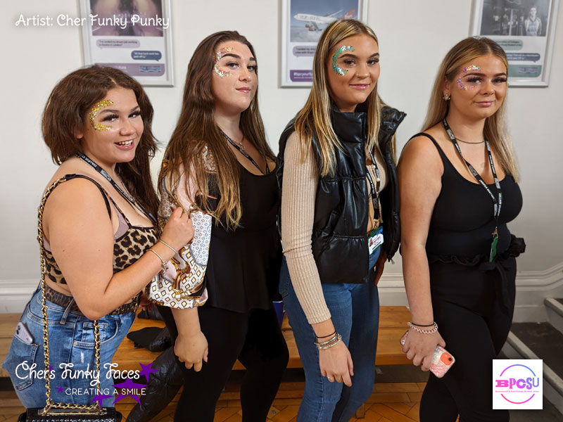 Glitter girls at Landsdowne Face Paint by Cher Funky Punky BPCSU Chers Funky Faces