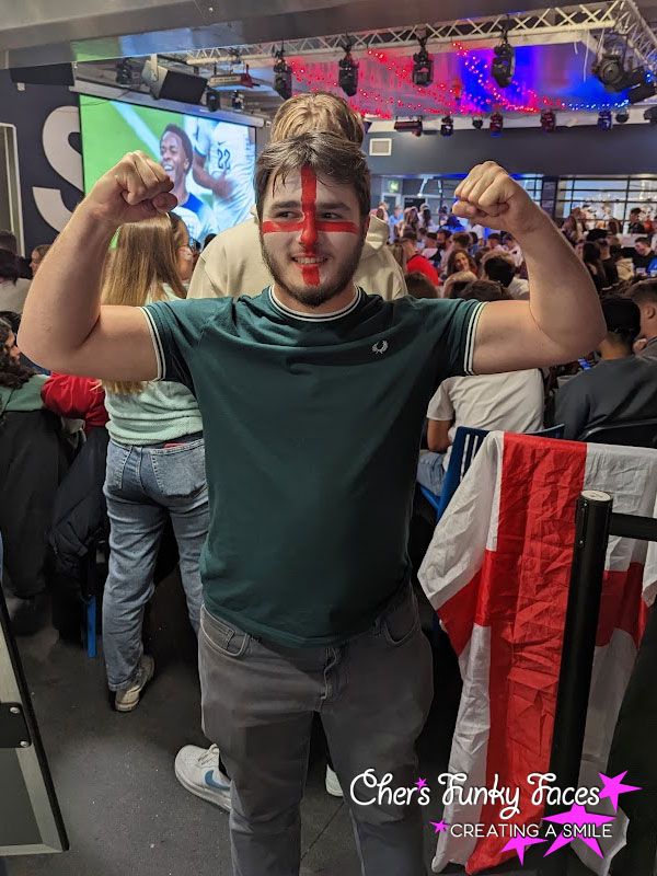 Full Face england face paint fifa chers funky faces