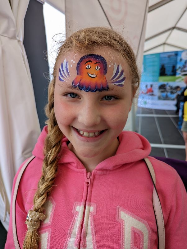 Jelly fish face paint