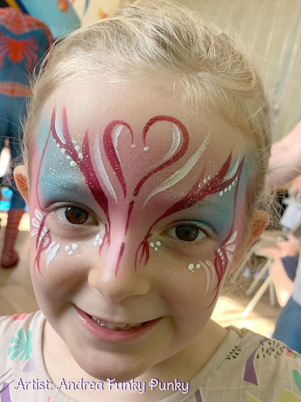 Pink and blue princess by Andrea Funky Punky Chers Funky Faces