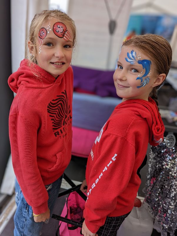 jelly fish and dolphin face paint
