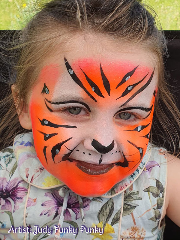 Bright-orange-tiger-judy-funky-punky-boconnoc-cornwall-chers-funky-faces