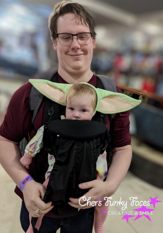 Baby Yoda at Devcon Chers Funky Faces