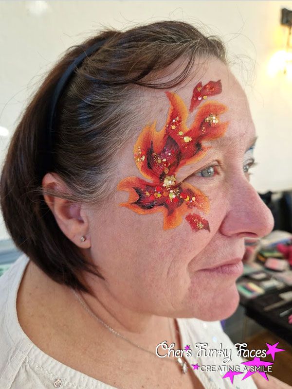 Flaming eye karen huwen chers funky faces