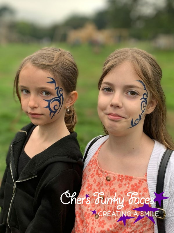 celtic design face paint by andrea funky punky chers funky faces