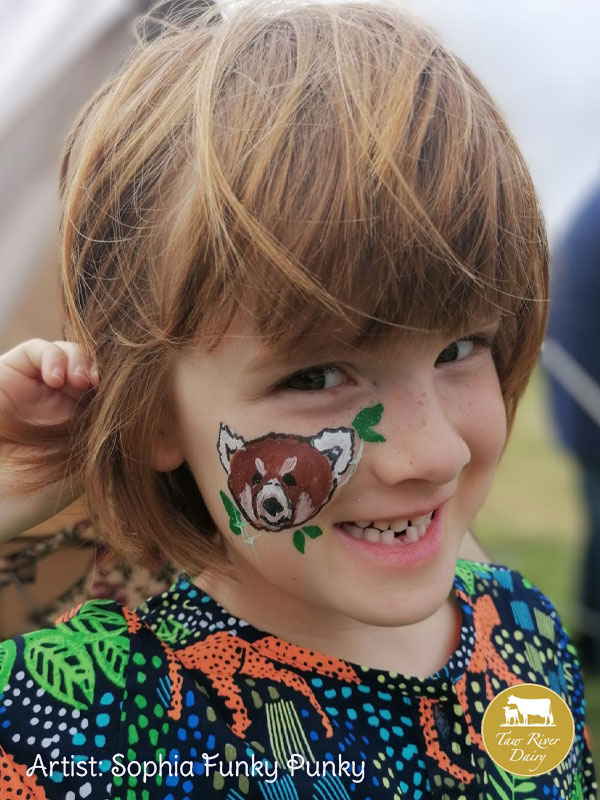 Red Panda Shark by Sophia Funky Punky at Taw River Dairy Open Day Cher's Funky Faces