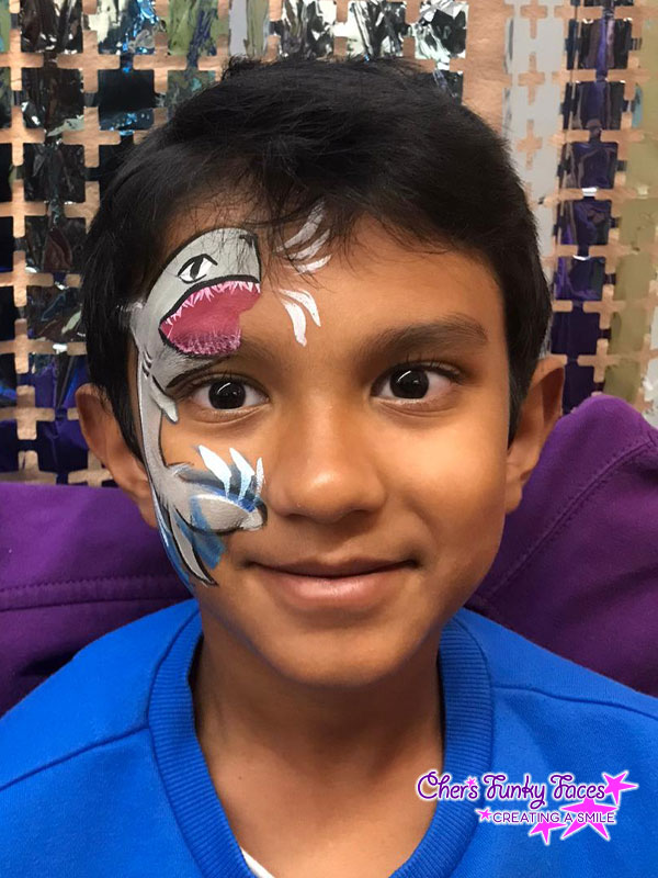 Shark by Kaylie funky punky at woolwell centre chers funky faces