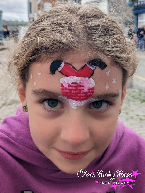 Santa going down chimney by Kaylie Funky Punky Chers Funky Faces