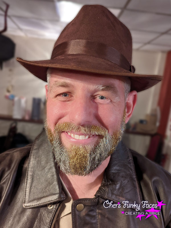 Indiana-Jones-with-silver-and-gold-glitter-beard