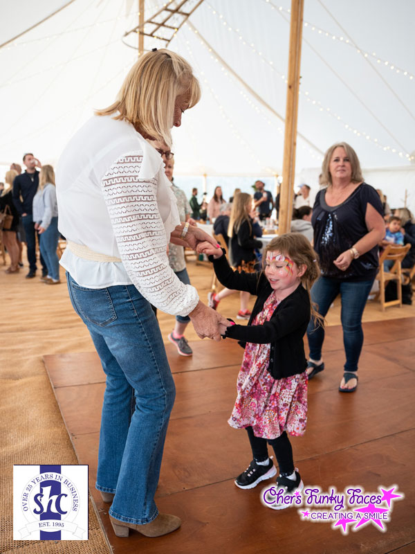 Unicorn dancing at steve hoskin construction family fun day
