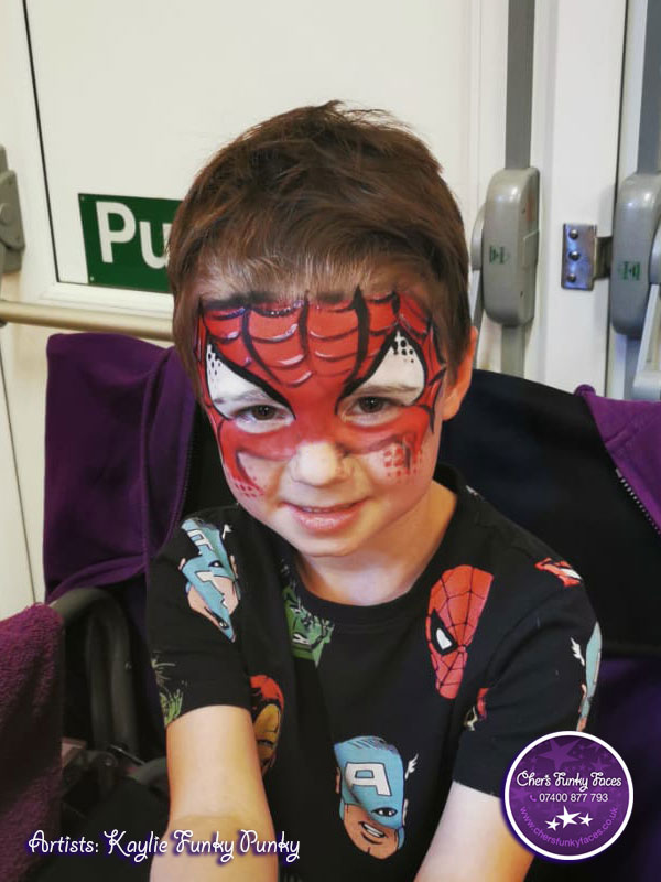 Spiderman Face Paint by Kaylie Funky Punky Cher's Funky Faces