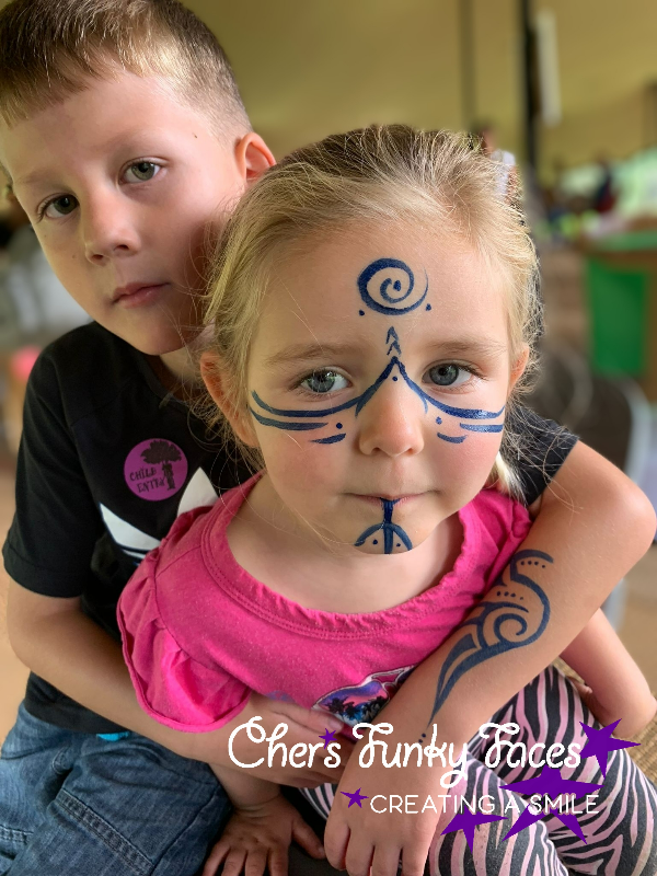 celtic design face paint by andrea funky punky chers funky faces