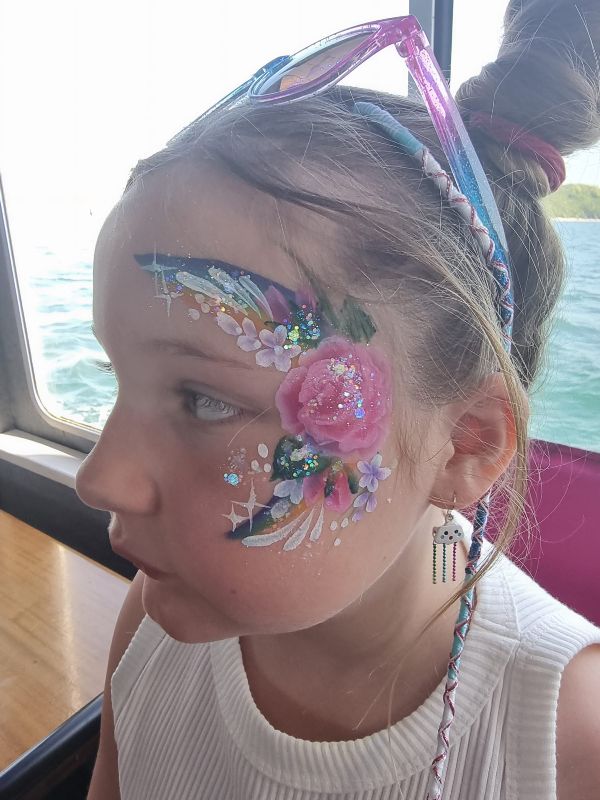flower face painting