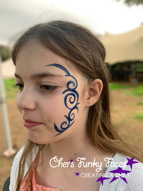 celtic design face paint by andrea funky punky chers funky faces