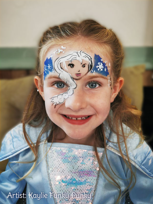Elsa Princess Face Paint by Kaylie Funky Punky Chers Funky Faces