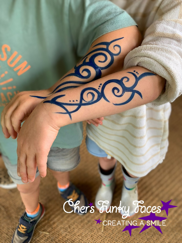 celtic design face paint by andrea funky punky chers funky faces
