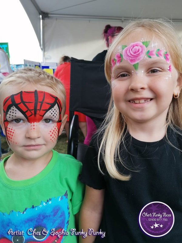 Spidey-and-flowers-by-cher-and-sophia-funky-punky-chers-funky-faces.jpg