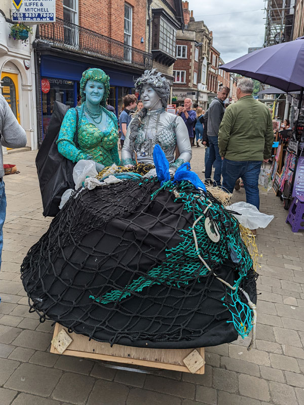 Mermaids-in-Winchester-Town-Centre-Chers-Funky-Faces