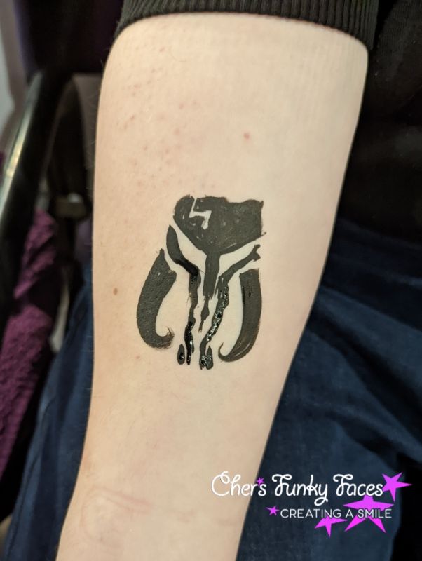 Mandalorian Tattoo at Devcon Chers Funky Faces