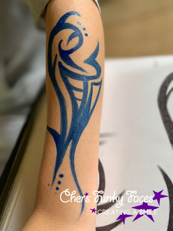 celtic design face paint by andrea funky punky chers funky faces