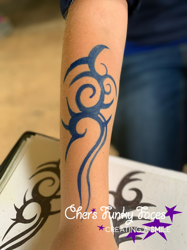 celtic design face paint by andrea funky punky chers funky faces