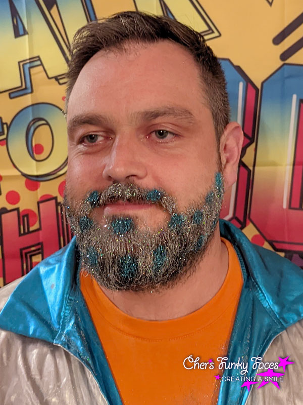 Silver-&-Blue-Glitter-Beard-chers-funky-face