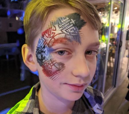 Boys tribal style face paint.jpg