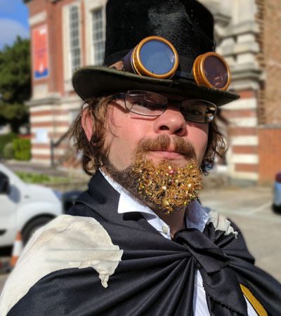 Steam-punk-glitter-beard-chers-funky-faces-bournmouth-and-poole-college-freshers.jpg
